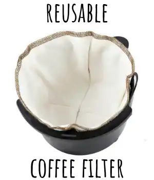 A reusable basket-style coffee filter.