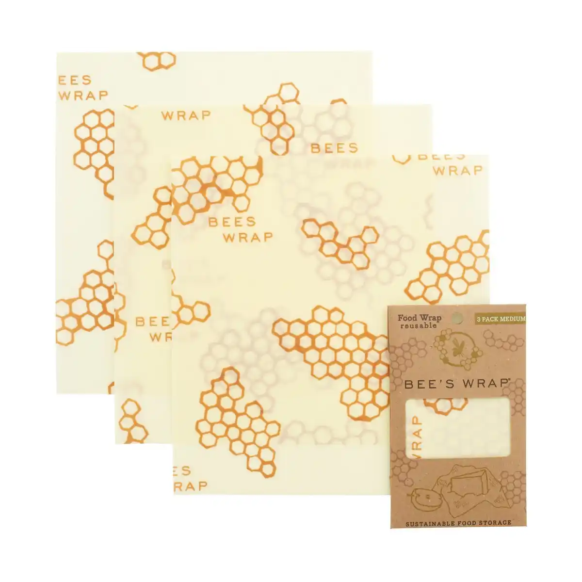 Reusable bees wax wraps.